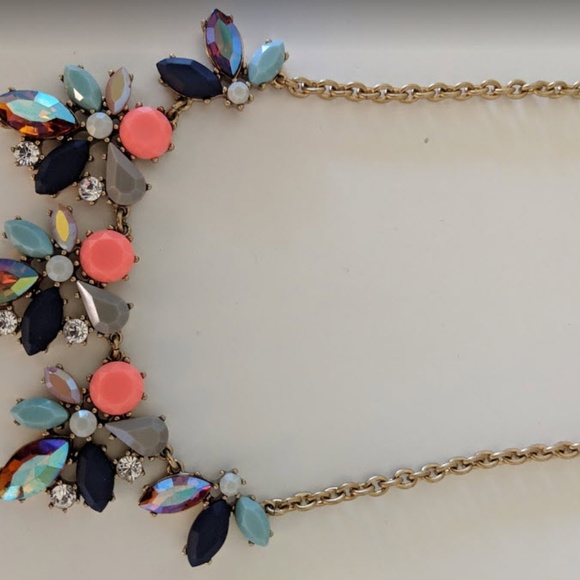 J.Crew Multicolor Cluster Stone Necklace - Picture 2 of 3